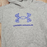 UA PURPLE SPOTTED BIG LOGO GRAY HOODY