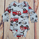 UP BABY EMERGENCY VEHICLE LONG SLEEVE ONESIE