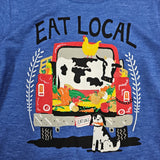 WES AND WILLY EAT LOCAL LONG SLEEVE TEE