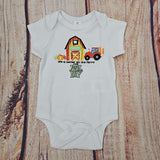 UP BABY LIFE IS BETTER ON THE FARM ONESIE