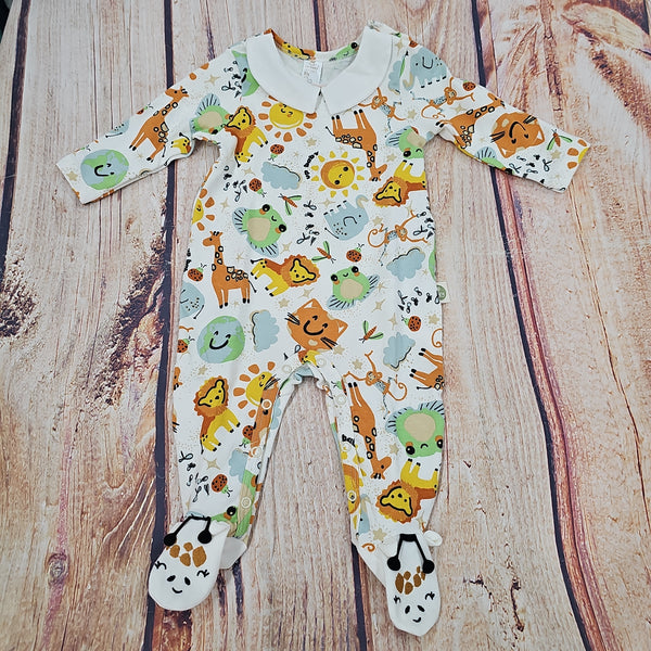 UP BABY SOFT JERSEY LONG SLEEVE BODY SUIT ANIMALS