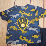 OUTERSTUFF MILWAUKEE BREWERS FIELD BALL TEE SET