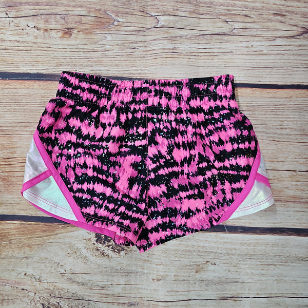 UNDER ARMOR GIRLS FLY BY PRINTED SHORT FLUO PINK