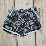 UA PRINTED FLY BY SHORT BLACK