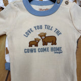 WRANGLER COWS COME HOME BODYSUIT SET