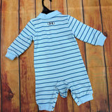 UNDER ARMOUR OPAL BLUE STRIPED POLO OVERALL UAFJN19A-453