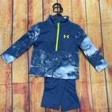 UNDER ARMOUR BOYS 1/2 ZIP FLEECE SET DOWNPOUR GRAY