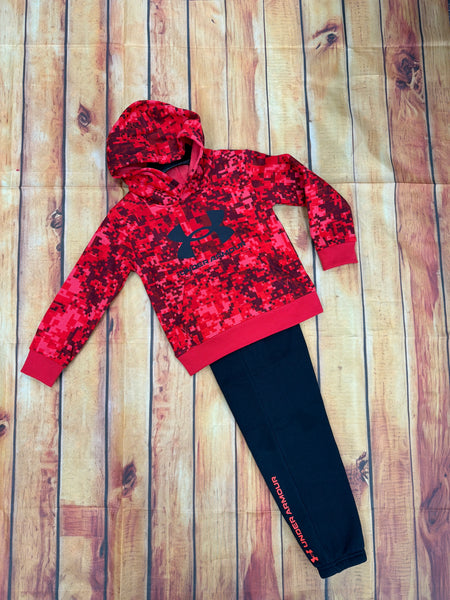 UNDER ARMOUR BOYS RIVAL HOODIE ANTHEM RED UAFJI75D-930