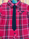 NORUK HOLIDAY RED/BLACK PLAID WITH TIE F2625-03-2