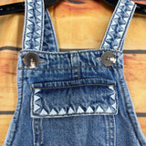 MAYORAL GIRLS EMBROIDERED OVERALL DRESS DENIM 4910