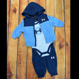 UNDER ARMOUR 3PC BLUE JOGGER SET
