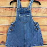 MAYORAL GIRLS EMBROIDERED OVERALL DRESS DENIM 4910