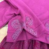 MAYORAL GIRLS TULLE SKIRT SET 4934 BURGUNDY