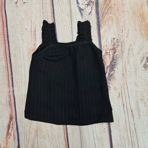 ML KIDS RIBBED TANK BLACK 0048