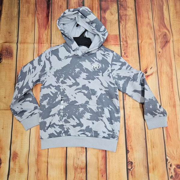UNDER ARMOUR RIVAL FLEECE PRINTED HOODIE GREY 6013384-011