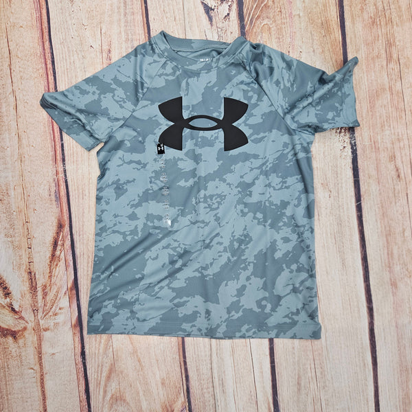 UA TECH PLAY PRINTED SS -GRN 1363278-323