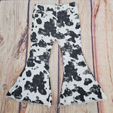 ML KIDS COW PRINT FLAIR JEANS