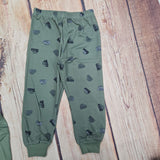 NORUK BOYS 3PC PAJAMAS TRACTORS S26P05 GREEN
