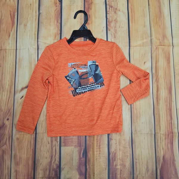 UNDER ARMOUR BOYS LS ORANGE TWIST