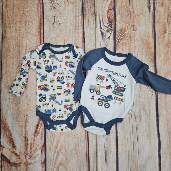 CUTIE PIE BABY 2PK CONSTRUTION ZONE BODYSUIT HY2100011