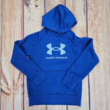 UNDER ARMOUR BOYS RIVAL FLEECE BLUE HOODIE 1379791 - 432