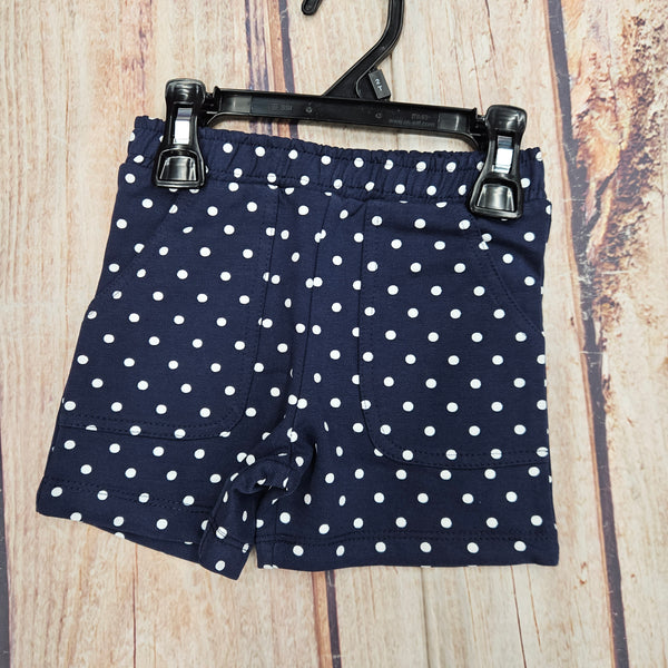 CR KIDS NAVY POKE A DOT PRINT TERRY SHORT