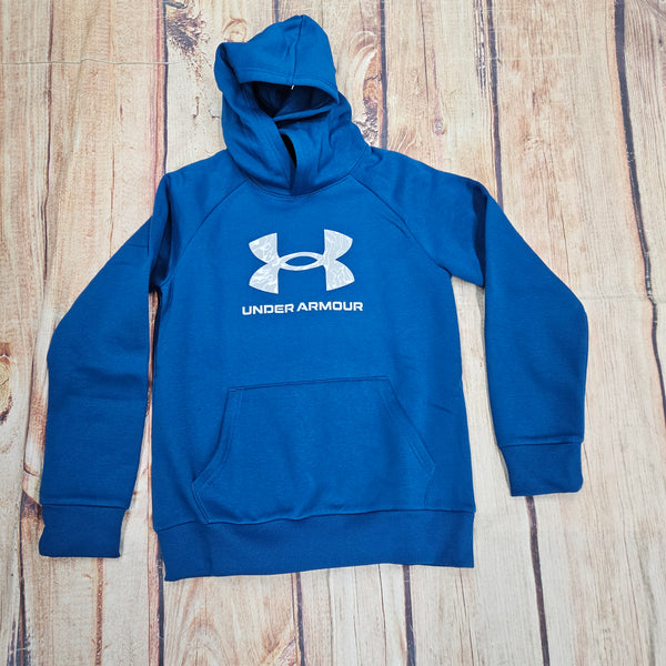 UNDER ARMOUR RIVAL FLEECEC HOOD BLUE 1386742