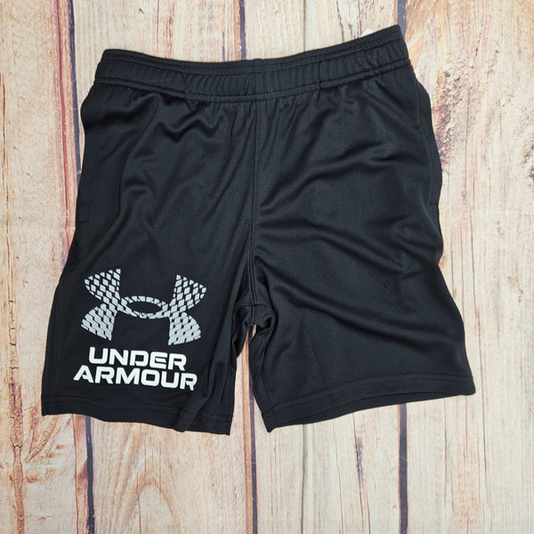 UA BOYS TECH LOGO BLACK SHORTS 1383333