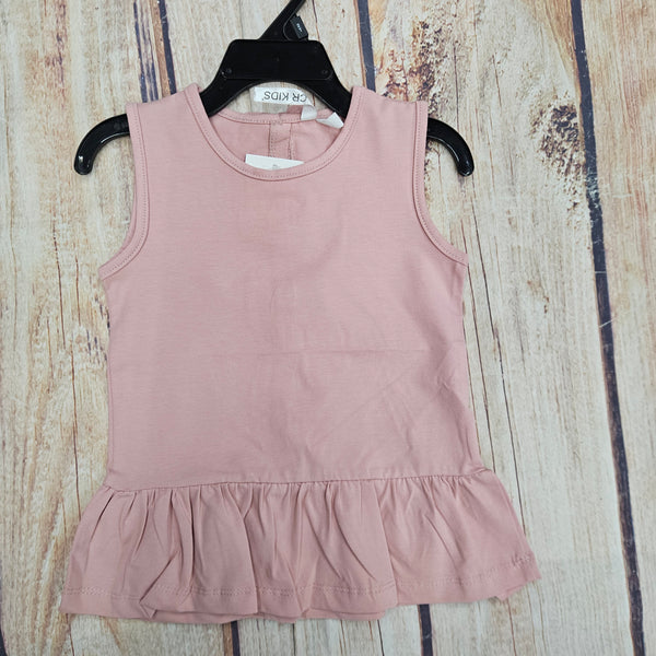 CR SPORTS BLUSH PINK PEPLUM TOP
