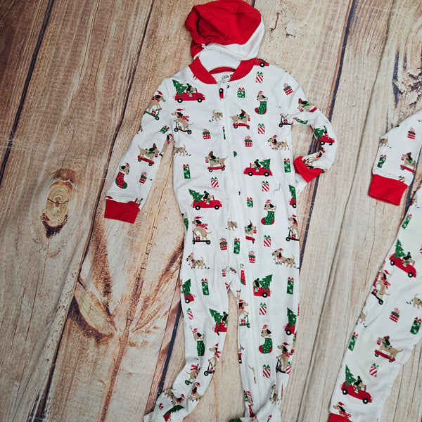 LITTLE ME  CHRISTMAS PUPPY PJS