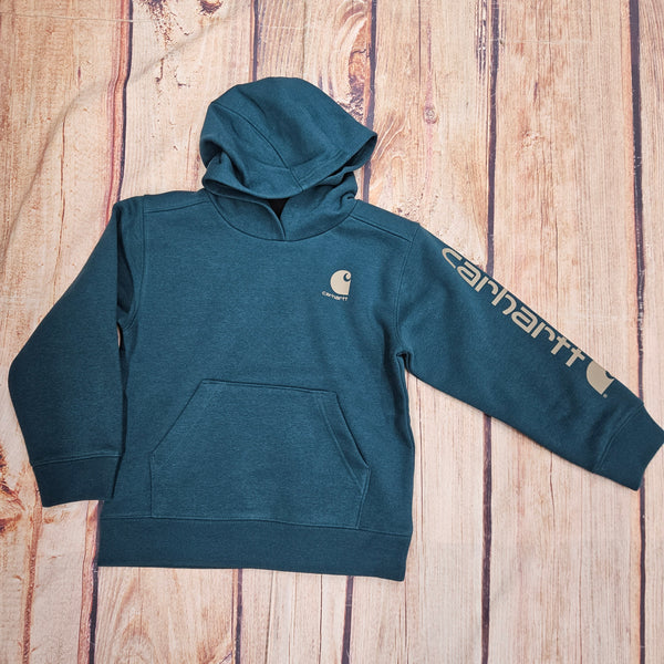 CARHARTT HOODED GRAPHIC SWEATSHIRT ATLANTIC GREEN