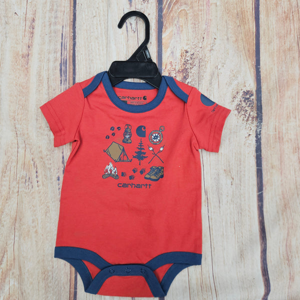 CARHARTT CAMPING RED SS ONESIE CA6827