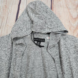 SILVER GIRLS HEATHER GRAY HOODED CARDIGAN