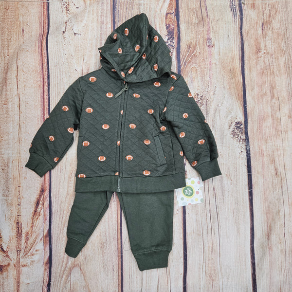 LITTLE ME 2 PIECE FOOTBALL HOODIE SET