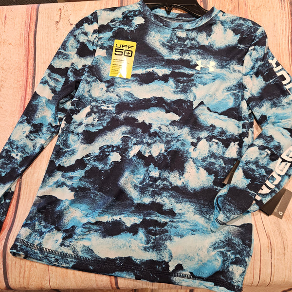 UNDER ARMOUR BOYS DEEP OCEAN LS UPF STREAM