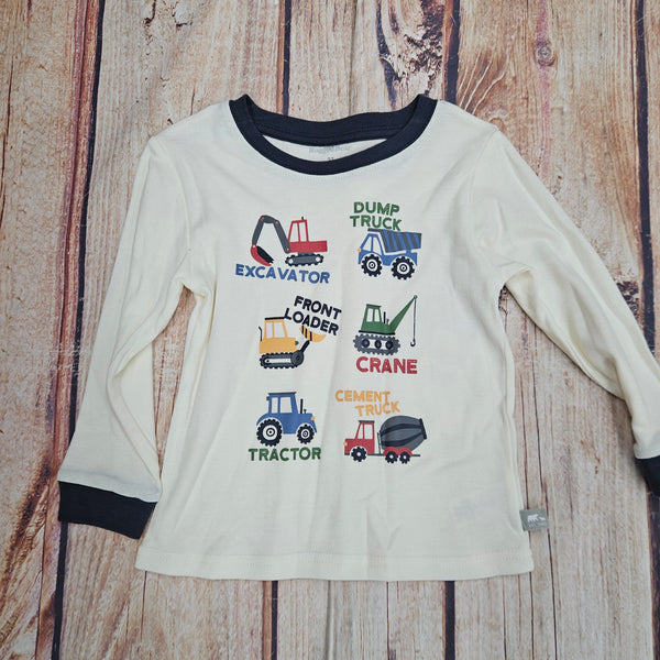 CUTIE PIE BABY CONSTRUCTION VEHICLES T-SHIRT EGRET PY2300053