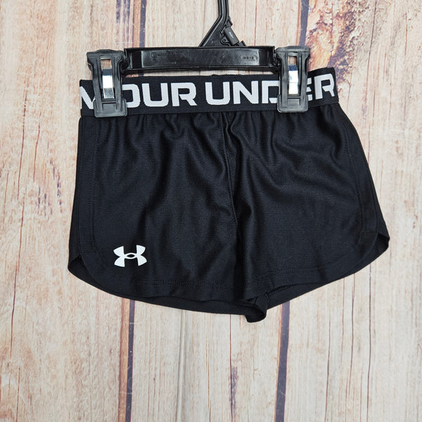UA GIRLS PLAY UP BLACK SHORTS