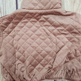 ML KIDS DUSTY ROSE CROPPED QUILTED JACKET