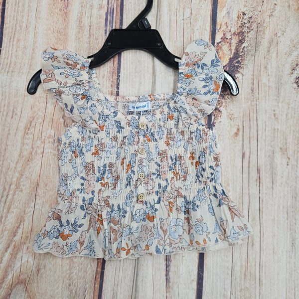 MAYORAL PRINTED FLORAL TOP 3028