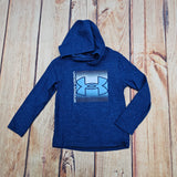 UA TWIST HEATHER BLUE JERSEY HOODIE