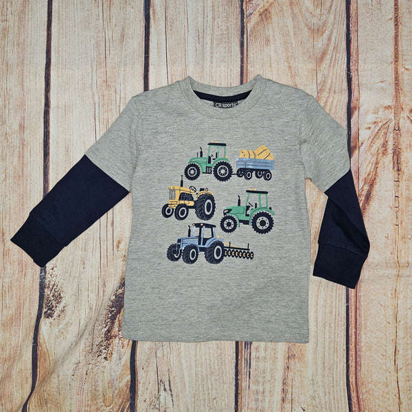 CR KIDS LS MULTI TRACTOR T- SHIRT