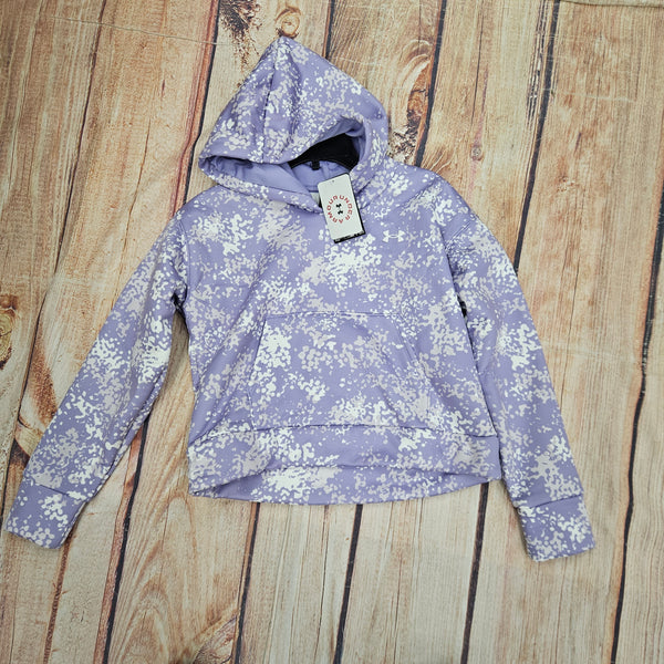 UNDER ARMOUR GIRLS FLC PRINT HOODIE PURPLE 6004124
