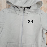 UNDER ARMOUR BOYS FLEECE FZ GRY HODDED ZIP UP1373541