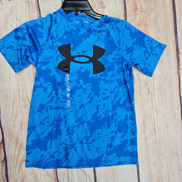 UNDER ARMOUR TECH PTINTED SS BLUE 1363278