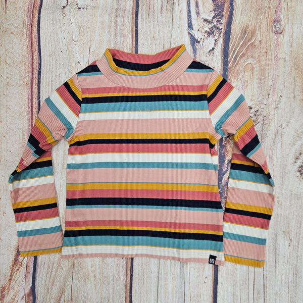 NORUK CORAL/NAVY STRIPED LONG SLEEVE F2502-06-2/F2502-06-3