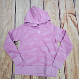 UA GIRLS RIVAL FLEECE PRINTED HDY-PNK 1379520