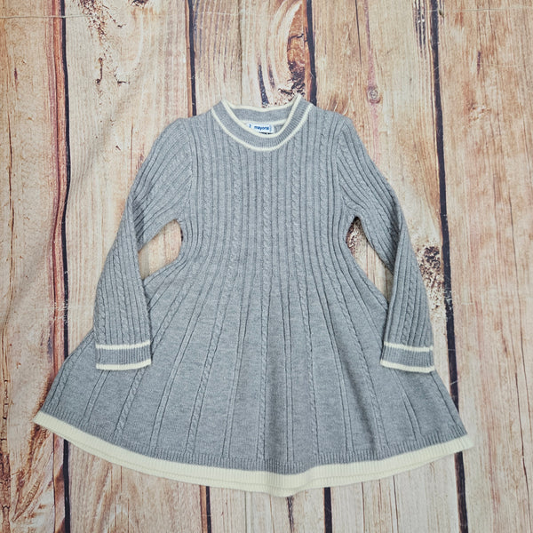 MAYORAL GIRLS KNIT DRESS  GREY 4920