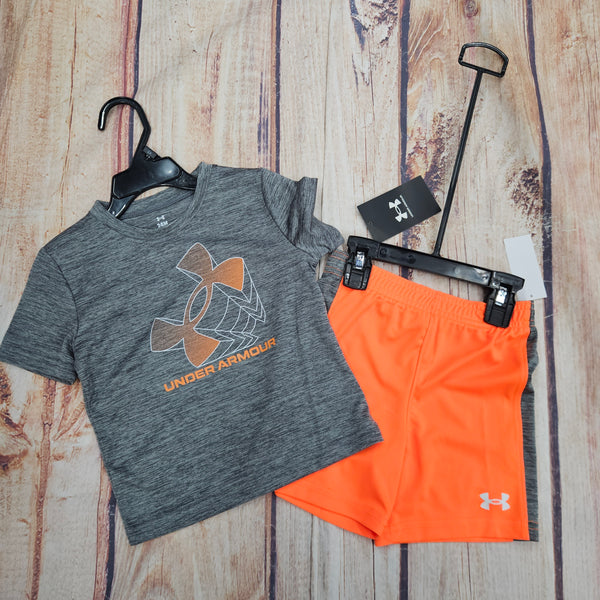 UNDER ARMOUR TECH PROJECTION SS SET ORANGE (CLAY GREEN) 037