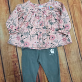 CARHARTT L/S FLANNEL TOP AND LEGGING SET GN7