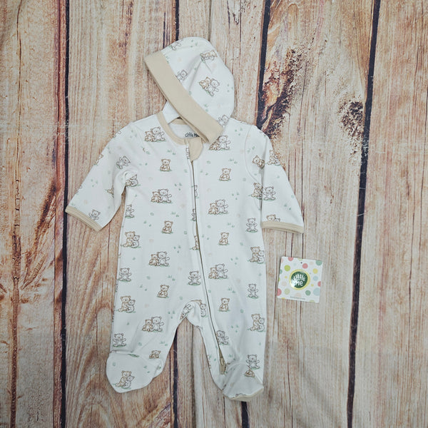 LITTLE ME FUZZY BEAR FOOTIE SLEEPER LBQ17533N